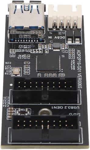 aqxreight USB3 2 GEN1 بطاقة محول نقل 5 جيجابت في الثانية مستقرة على نطاق واسع متوافقة على نطاق واسع 19PIN إلى 2 منفذ 19PIN للوحة الأم المكتبية وناقل الحركة يضمن USB3 in Saudi Arabia