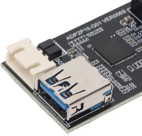 aqxreight USB3 2 GEN1 بطاقة محول نقل 5 جيجابت في الثانية مستقرة على نطاق واسع متوافقة على نطاق واسع 19PIN إلى 2 منفذ 19PIN للوحة الأم المكتبية وناقل الحركة يضمن USB3 in Saudi Arabia
