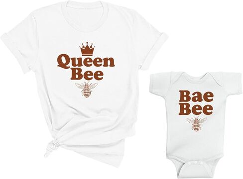 قميص Queen Bee and Bae Bee Mommy and Me المتطابق مع الطفل in Kuwait