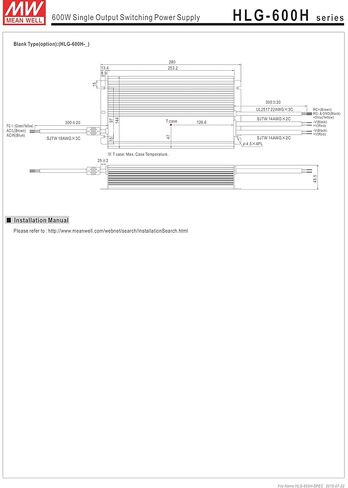 HLG-600H-48B AC/DC LED مزود طاقة 600 وات فردي 10 سنون in Kuwait