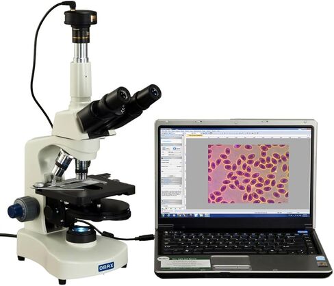 OMAX 40X-2000X Phase Contrast Trinocular Compound LED Siedentopf Microscope with 10MP Camera in Saudi Arabia