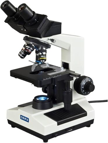 OMAX 40X-1600X Compound Binocular Biological Microscope with Replaceable LED Light in Saudi Arabia