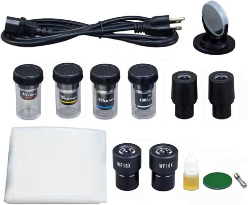 OMAX 40X-1600X Compound Binocular Biological Microscope with Replaceable LED Light in Saudi Arabia