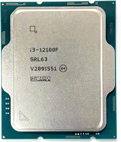 معالج وحدة المعالجة المركزية I3-12100F I3 12100F 3. جيجا هرتز 4 النواة 8 خيوط L3 = 12 متر 58 واط LGA 1700 in Kuwait