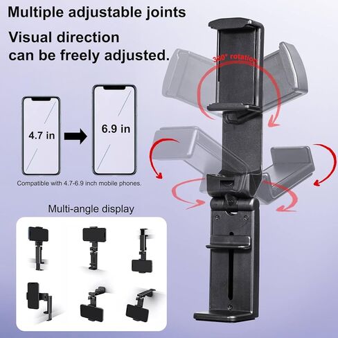 Cell Phone Stand - Foldable Adjustable Desk Phone Holder for Office Home, 360° Rotation, Compatible with All Mobile Phones in Saudi Arabia
