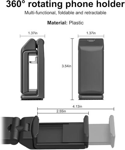 Cell Phone Stand - Foldable Adjustable Desk Phone Holder for Office Home, 360° Rotation, Compatible with All Mobile Phones in Saudi Arabia