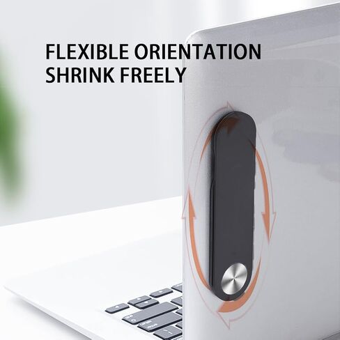 Multifunctional Stand for Laptop Edge, Adjustable Black Phone Holder for Dual-Screen Setup in Saudi Arabia