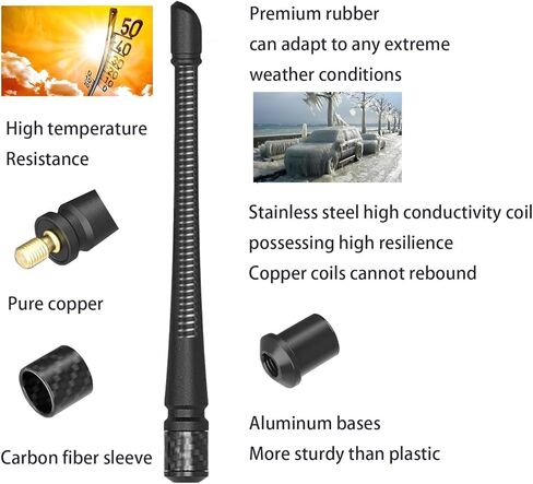 هوائي قصير للدراجات النارية مقاس 7 بوصات متوافق مع Harley Davidson 1989-2024 Touring Electra Glide Ultra Classic، لاستبدال هوائي الدراجة النارية Harley Davidson 2-pack in Kuwait