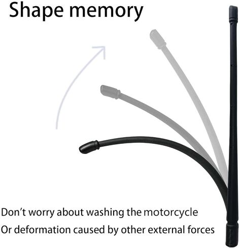 هوائي قصير للدراجات النارية مقاس 7 بوصات متوافق مع Harley Davidson 1989-2024 Touring Electra Glide Ultra Classic، لاستبدال هوائي الدراجة النارية Harley Davidson 2-pack in Kuwait