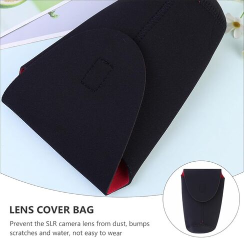 3Pcs Waterproof Shockproof Camera Lens Bags Lens Storage Pouches with Thickened Neoprene for DSLR Photography Travel Multi- Size in Saudi Arabia