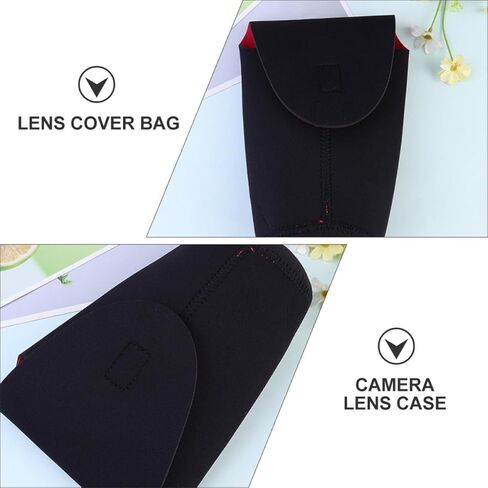 3Pcs Waterproof Shockproof Camera Lens Bags Lens Storage Pouches with Thickened Neoprene for DSLR Photography Travel Multi- Size in Saudi Arabia