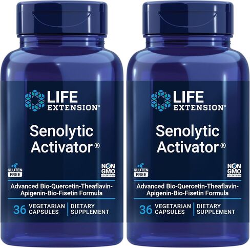 Life Extension Senolytic Activator - with Quercetin, Fisetin - For Immune Support, Anti-Aging & Longevity - Supports Systemic Rejuvenation - Non-GMO, Gluten-Free - 36 Vegetarian Capsules in Kuwait