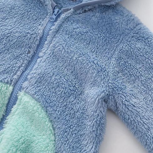 Toddler Baby Boy Girl Fleece Jacket Animal-shaped Hooded Zipper Long Sleeve Warm Winter Outerwear Coat in Saudi Arabia