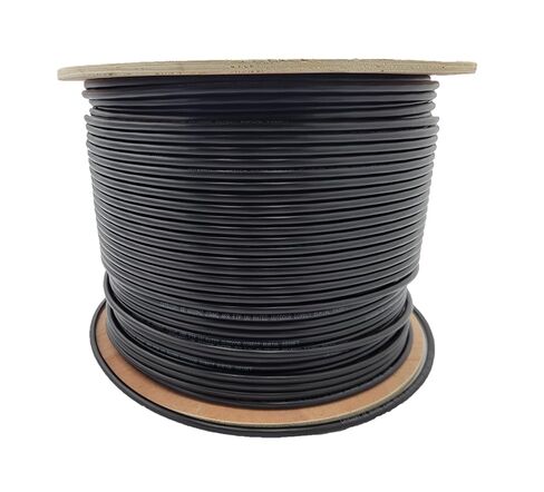1000ft CAT6e Shielded Solid Copper Direct Burial Outdoor Ethernet Cable (23AWG, Black) with 20 Shielded RJ45 Connectors (TR4-560EBDB-7SC) in Saudi Arabia