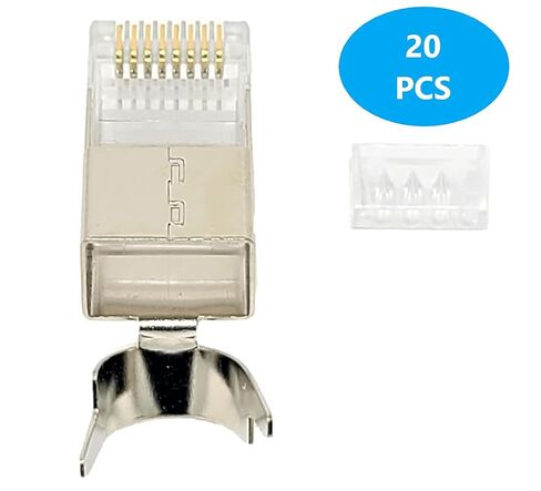 1000ft CAT6e Shielded Solid Copper Direct Burial Outdoor Ethernet Cable (23AWG, Black) with 20 Shielded RJ45 Connectors (TR4-560EBDB-7SC) in Saudi Arabia