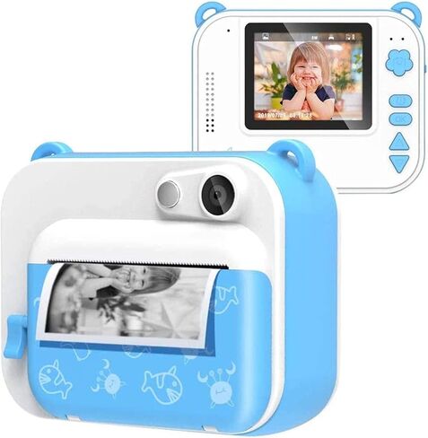 Kids Camera Instant Print Camcorder Kids Digital Video Camera 8M Toddler Birthday Gift Boys Toys Age 3 4 5 6 7 8 9 10 11 12 Year Old Magic Fun Children Camera with Print Paper in Saudi Arabia