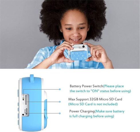 Kids Camera Instant Print Camcorder Kids Digital Video Camera 8M Toddler Birthday Gift Boys Toys Age 3 4 5 6 7 8 9 10 11 12 Year Old Magic Fun Children Camera with Print Paper in Saudi Arabia