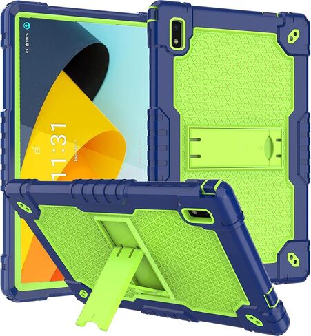 for BYYBUO Tablet 10.1 inch Android 14 Tablet Case with Shoulder Strap Hard Back Hybrid Shockproof Kids Friendly Case for BYYBUO 10.1 inch Smartpad A10_L (Navy/Green) in Saudi Arabia