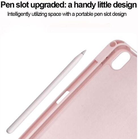 حافظة لجهاز iPad Pro مقاس 11 بوصة 2020/2021/2022، غطاء حماية مع حامل قابل للطي وهيكل صلب وزوايا رؤية ثابتة للكتابة والمشاهدة، وردي in Saudi Arabia