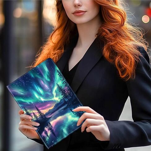 حافظة لجهاز Kindle Paperwhite الجيل الثاني عشر مقاس 7 بوصات وغطاء حماية من جلد البولي يوريثان إصدار ColorSoft Signature Edition مع خاصية النوم/الاستيقاظ التلقائي لجهاز Kindle Paperwhite 2024 - أضواء شمالية جميلة in Kuwait
