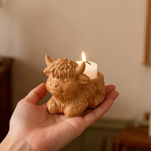 2-Pack Highland Cow Silicone Molds, 3D Cow Animal Candle Making Molds for Epoxy Resin, Soap, Wax, Clay, DIY Home Decor Crafts, Farm Animal Theme Gift for Christmas Birthday Party Decor (2) in Saudi Arabia