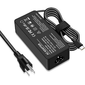 65W USB C Laptop Charger Compatible with Lenovo Thinkpad T14 T15 T16 E14 E15 T480s T490 T580s E580 X1 Yoga 7i 9i C930 C940 C630 Chromebook 100e 300e 500e c330 s330 ADLX65YDC2A Type-C Power Adapter in Saudi Arabia