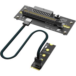 Mustpoint M.2 M-Key 2242/2260/2280 to PCI-e 4.0 X16 with Oculink SFF-8612/8611 Extension Cable As External Graphics Card, PWR from ATX 24PIN in Kuwait