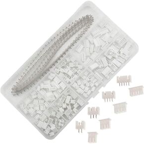 GTIWUNG 550Pcs 2.54mm JST-XH Connector Kit 2/3/4/5 Pin Housing Female and Male Plug Terminal Adapter Cable Connector Socket Crimp DIP Kit in Kuwait
