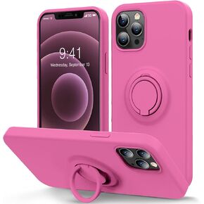 MOCCA Compatible with iPhone 12/ iPhone 12 Pro Case 6.1inch with Ring Kickstand |Super Soft Microfiber Lining|Anti-Scratch Full-Body Shockproof Protective Case for iPhone 12/12 Pro - Grape in Saudi Arabia