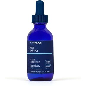 Trace Minerals | Liquid Ionic Vitamin D3 + K2 | 125 mcg (5,000 IU) D3, 100 mcg K2 | Concentrated Dietary Supplement | Supports Bones, Teeth and Immune System | 2 fl oz. 296 Servings in Saudi Arabia