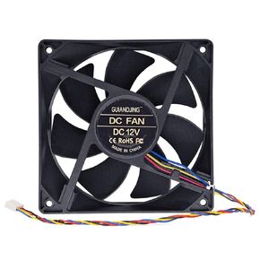 1238 مروحة تبريد 120 مم × 38 مم تيار مستمر 12 فولت محمل كروي مزدوج 2600 دورة في الدقيقة 4Pin PWM Fan in Kuwait