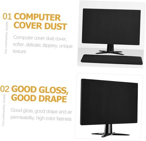 غطاء غبار لشاشة الكمبيوتر من القطن المرن القابل للتمدد وخفيف الوزن وواقي شاشة ناعم لشاشات LCD LED يعرض غلافًا محمولاً واقيًا من الغبار للاستخدام المكتبي والمنزلي in Kuwait