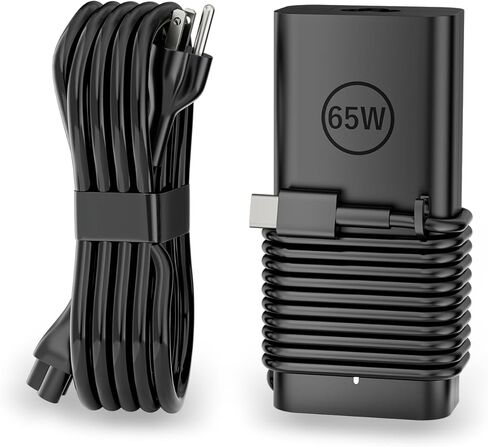 شاحن كمبيوتر محمول USB-C بقدرة 65 واط متوافق مع Dell Latitude 5420 5450 5520 5320 5340 5440 5550 7440 7490 7640 7420 7310 2 في 1 Xps 13 9250 Inspiron 7420 7620 Chromebook 3100 Universal Ac Adapte in Kuwait
