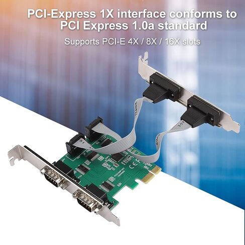 aqxreight Expansion Card Adapter Converter PCI E RS232 4 Port Serial Port 2 5Gb S Full Duplex Channel The Provide 16X RS 232 Pin PCI E Express Conforms to Supports Interface in Saudi Arabia