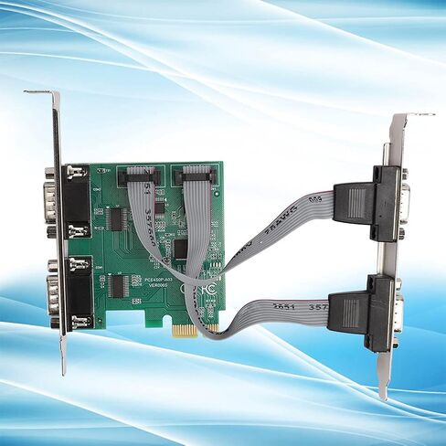aqxreight Expansion Card Adapter Converter PCI E RS232 4 Port Serial Port 2 5Gb S Full Duplex Channel The Provide 16X RS 232 Pin PCI E Express Conforms to Supports Interface in Saudi Arabia