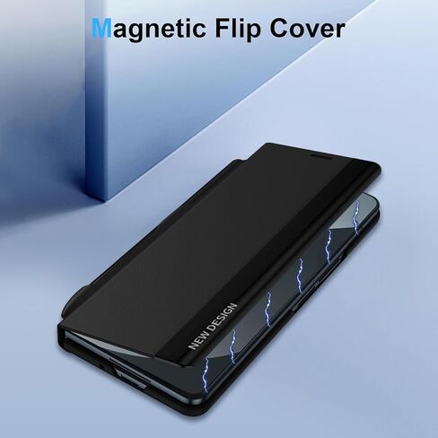 for Samsung Galaxy Z Fold 7 Case with S Pen and Built-in Screen Protector, Wireless Charging Holder Kickstand Full-Body Shockproof for Samsung Z Fold 7 5g Protective Cover Shell (Black) in Saudi Arabia
