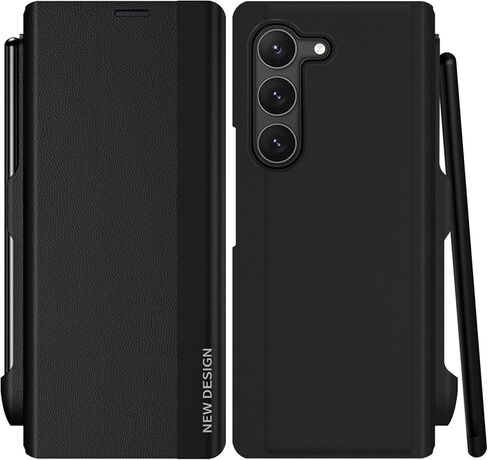 for Samsung Galaxy Z Fold 7 Case with S Pen and Built-in Screen Protector, Wireless Charging Holder Kickstand Full-Body Shockproof for Samsung Z Fold 7 5g Protective Cover Shell (Black) in Saudi Arabia