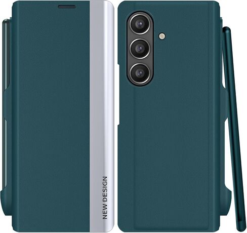 for Samsung Galaxy Z Fold 7 Case with S Pen and Built-in Screen Protector, Wireless Charging Holder Kickstand Full-Body Shockproof for Samsung Z Fold 7 5g Protective Cover Shell (Black) in Saudi Arabia