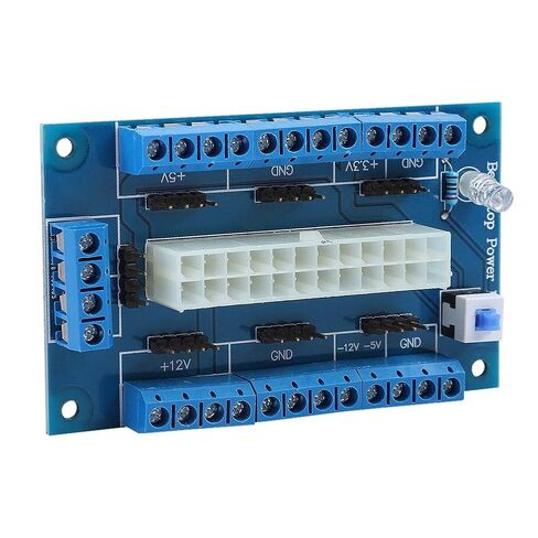 24-pin ATX Power Supply Module, ATX Connector, Adapter for Computer PC, with Lock Switch, 24Amp Screw Terminal Block, Indicator, Easy to use, Circuit Board in Saudi Arabia