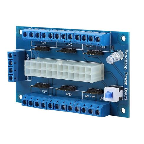 24-pin ATX Power Supply Module, ATX Connector, Adapter for Computer PC, with Lock Switch, 24Amp Screw Terminal Block, Indicator, Easy to use, Circuit Board in Saudi Arabia
