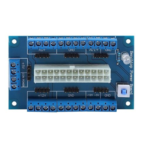 24-pin ATX Power Supply Module, ATX Connector, Adapter for Computer PC, with Lock Switch, 24Amp Screw Terminal Block, Indicator, Easy to use, Circuit Board in Saudi Arabia