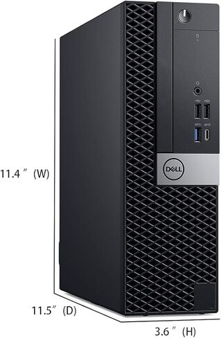 كمبيوتر سطح المكتب Dell Optiplex 7070 SFF، Core i7-9700، 16 جيجابايت DDR4، 512 جيجابايت SSD، USB WiFi، USB BT، لوحة مفاتيح وماوس، Windows 11 Pro (متجدد) in Kuwait