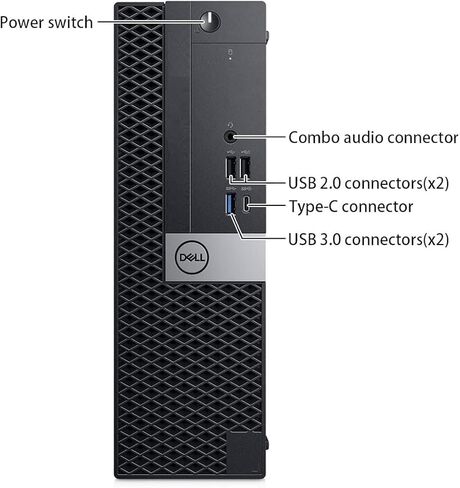 كمبيوتر سطح المكتب Dell Optiplex 7070 SFF، Core i7-9700، 16 جيجابايت DDR4، 512 جيجابايت SSD، USB WiFi، USB BT، لوحة مفاتيح وماوس، Windows 11 Pro (متجدد) in Kuwait