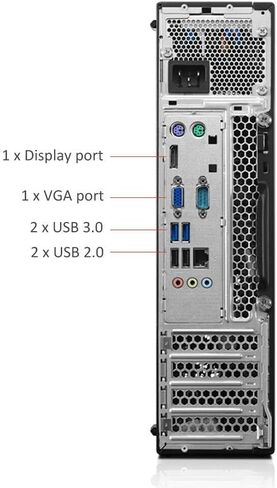 كمبيوتر Lenovo ThinkCentre المكتبي i5 6500 حتى 3.6 جيجا هرتز، NVIDIA GT 1030، ذاكرة وصول عشوائي 16 جيجا بايت جديد 1 تيرابايت SSD، WiFi Bluetooth، DVD-RW، لوحة مفاتيح وماوس لاسلكيين، Windows 10 Pro (متجدد) in Kuwait