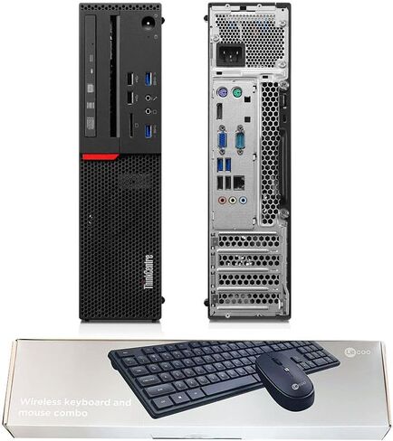 كمبيوتر Lenovo ThinkCentre المكتبي i5 6500 حتى 3.6 جيجا هرتز، NVIDIA GT 1030، ذاكرة وصول عشوائي 16 جيجا بايت جديد 1 تيرابايت SSD، WiFi Bluetooth، DVD-RW، لوحة مفاتيح وماوس لاسلكيين، Windows 10 Pro (متجدد) in Kuwait