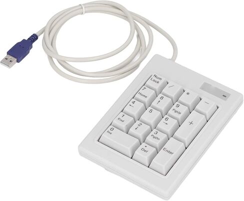 aqxreight 17 Key Numeric Keypad Mechanical Linear Action Switch USB Wired Splashproof Numeric Keypad for Laptop Desktop PC Play Mechanical Plug Keyboard Plug Linear 17 Key in Saudi Arabia