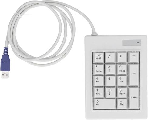aqxreight 17 Key Numeric Keypad Mechanical Linear Action Switch USB Wired Splashproof Numeric Keypad for Laptop Desktop PC Play Mechanical Plug Keyboard Plug Linear 17 Key in Saudi Arabia