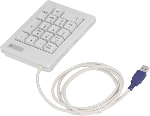 aqxreight 17 Key Numeric Keypad Mechanical Linear Action Switch USB Wired Splashproof Numeric Keypad for Laptop Desktop PC Play Mechanical Plug Keyboard Plug Linear 17 Key in Saudi Arabia