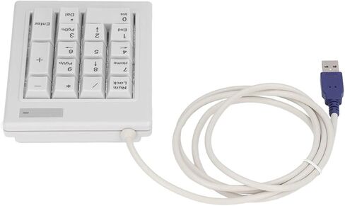 aqxreight 17 Key Numeric Keypad Mechanical Linear Action Switch USB Wired Splashproof Numeric Keypad for Laptop Desktop PC Play Mechanical Plug Keyboard Plug Linear 17 Key in Saudi Arabia