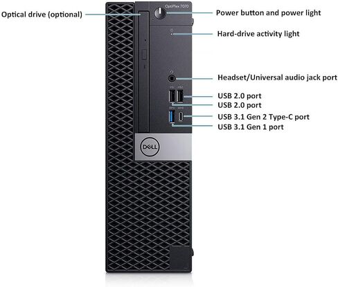 كمبيوتر مكتبي Dell OptiPlex 7070 SFF، Intel Hexa Core i7-8700 3.20 جيجا هرتز حتى 4.60 جيجا هرتز، 16 جيجا DDR4 Ram 512 جيجا NVMe M.2 SSD، AX210 مدمج WiFi 6E، Windows 11 Pro، لوحة مفاتيح وماوس لاسلكي (متجدد) in Kuwait
